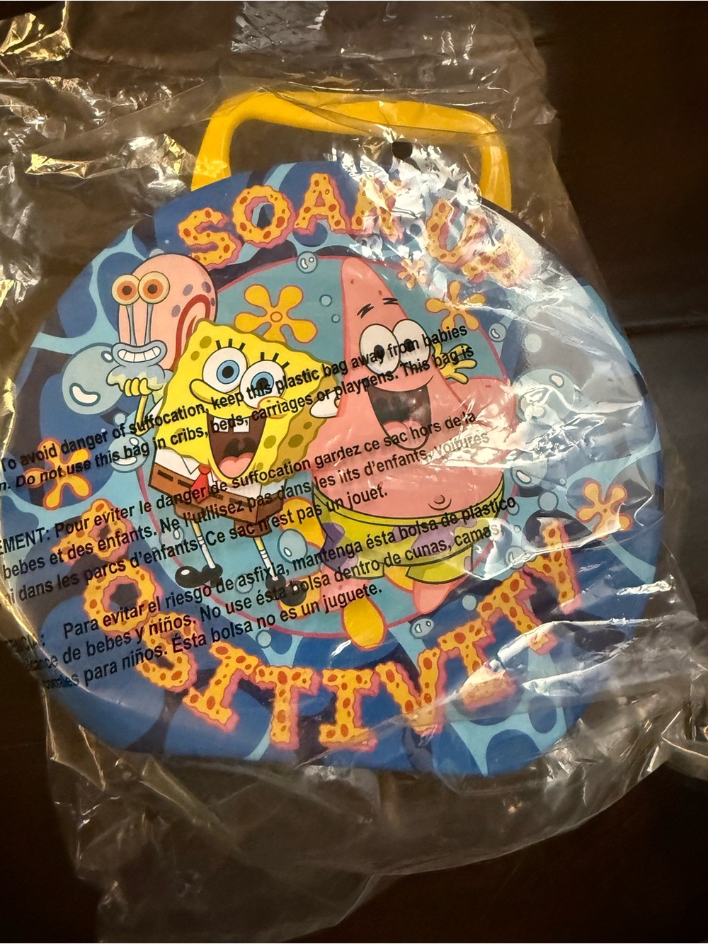 New SpongeBob SquarePants Metal Tin Storage Box with Handle